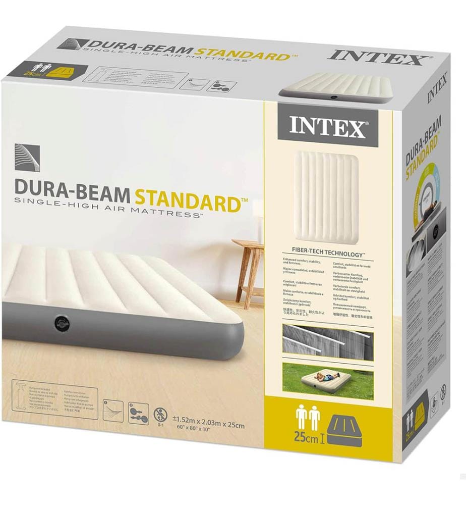 Matelas gonflable Single High 2 personnes 2,03 x 1,52 x 0,25 m - Beige