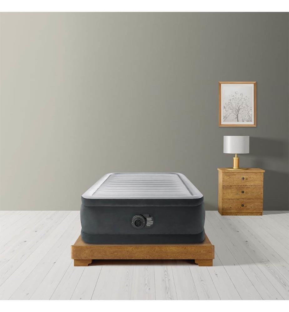 Comfort Plush Elevated 1 Person Inflatable Bed 1.91 x 0.99 x 0.46 m - Grey