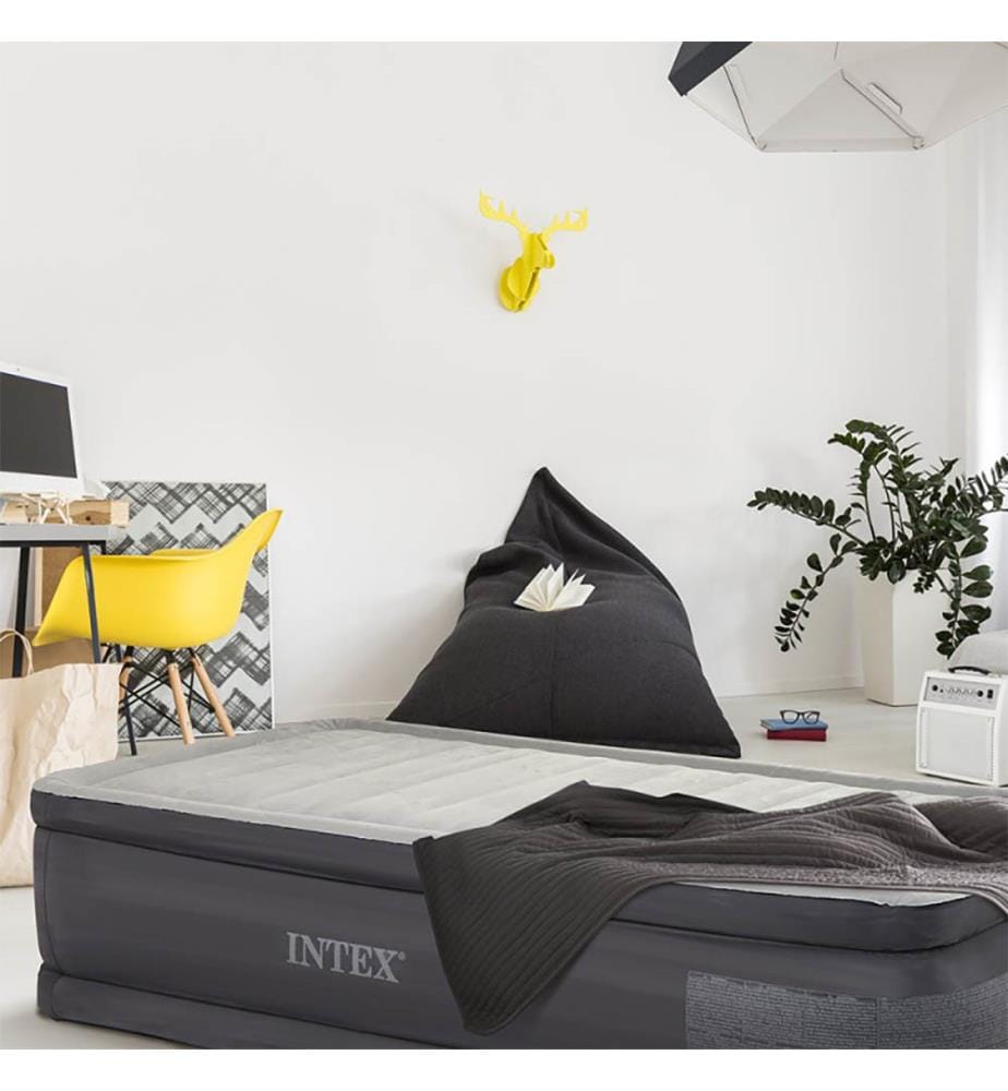 Comfort Plush Elevated 1 Person Inflatable Bed 1.91 x 0.99 x 0.46 m - Grey