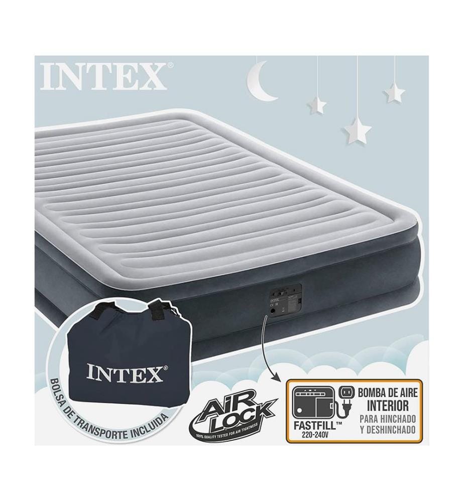 Luftmatratze Durabeam Comfort - 2 Personen - 191 x 137 x 33 cm - Grau