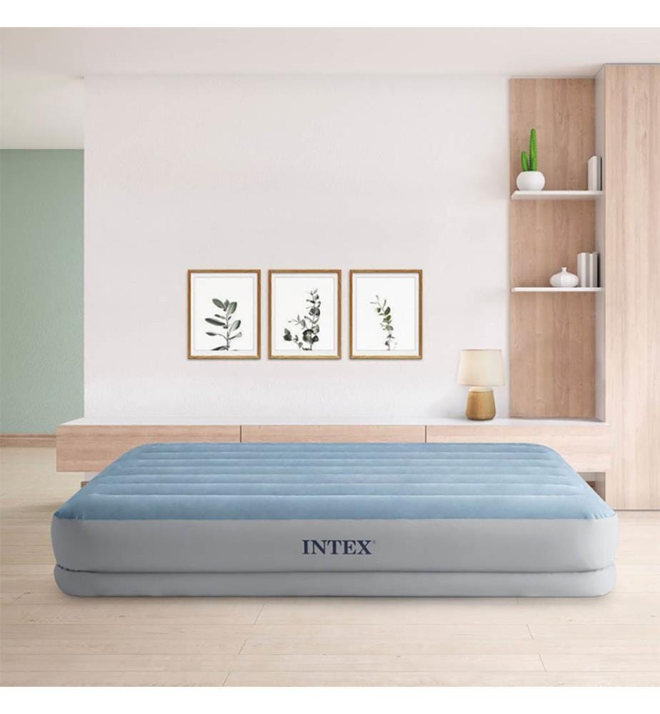Lit gonflable Raised Comfort USB 2 personnes 2,03 x 1,52 x 0,36 m - Bleu Clair