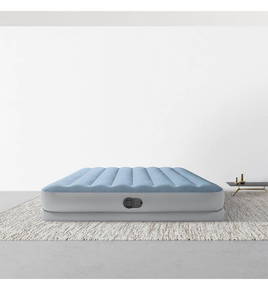 Lit gonflable Raised Comfort USB 2 personnes 2,03 x 1,52 x 0,36 m - Bleu Clair