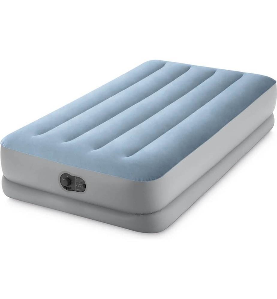 Raised Comfort USB inflatable bed 1 person 1.91 x 0.99 x 0.36 m - Blue