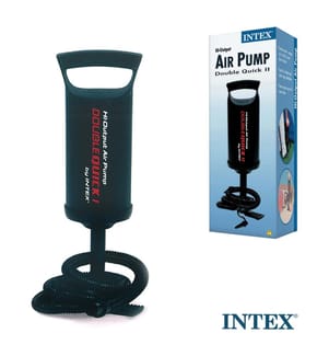 Pompe à air avec 3 embouts Double Quick 2 36 cm - Noir
