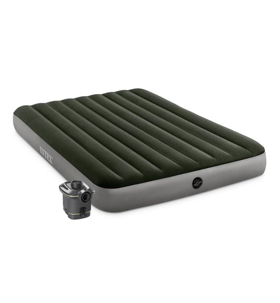 Inflatable mattress Prestige Downy Large 2 persons incl. inflator 2,03 x 1,52 x 0,25 m - Dark green