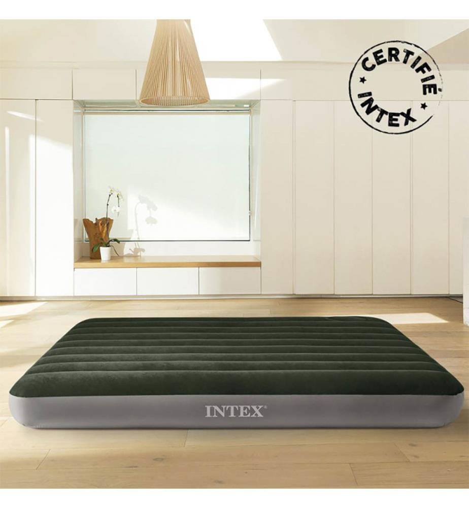 Inflatable mattress Prestige Downy Large 2 persons incl. inflator 2,03 x 1,52 x 0,25 m - Dark green