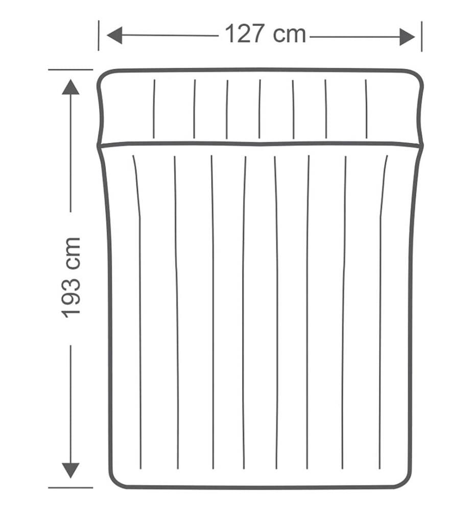 Matelas gonflable camping 2 personnes 1,93 x 1,27 x 0,24 m - Gris Clair