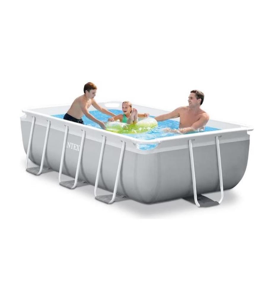 Aufstellpool Prism Frame Rechteckig 300 x 175 x 80 cm - Hellgrau