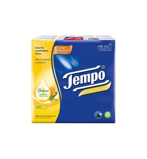 TEMPO - Mouchoirs Soft & Sensitive  4 plis 24 x 9 pièces