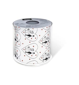 Paper + Design - Toilettenpapier Wedding  Rollen, 3-lagig, Weiss