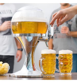 Ball Beer Cooling Dispenser - Grey and transparent