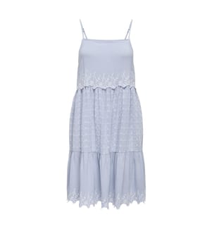 Kleid - Weicher Chambray Weiss Emb