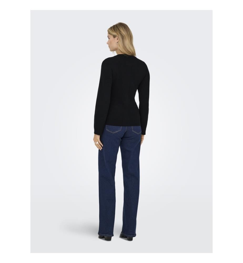 Strickjacke - Schwarz Dtm Knopf
