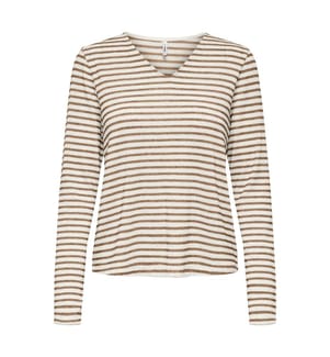 Top - Pumice Stone Melange Toasted Coconut Silver Lurex