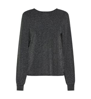 Top - Black Silver Glitter