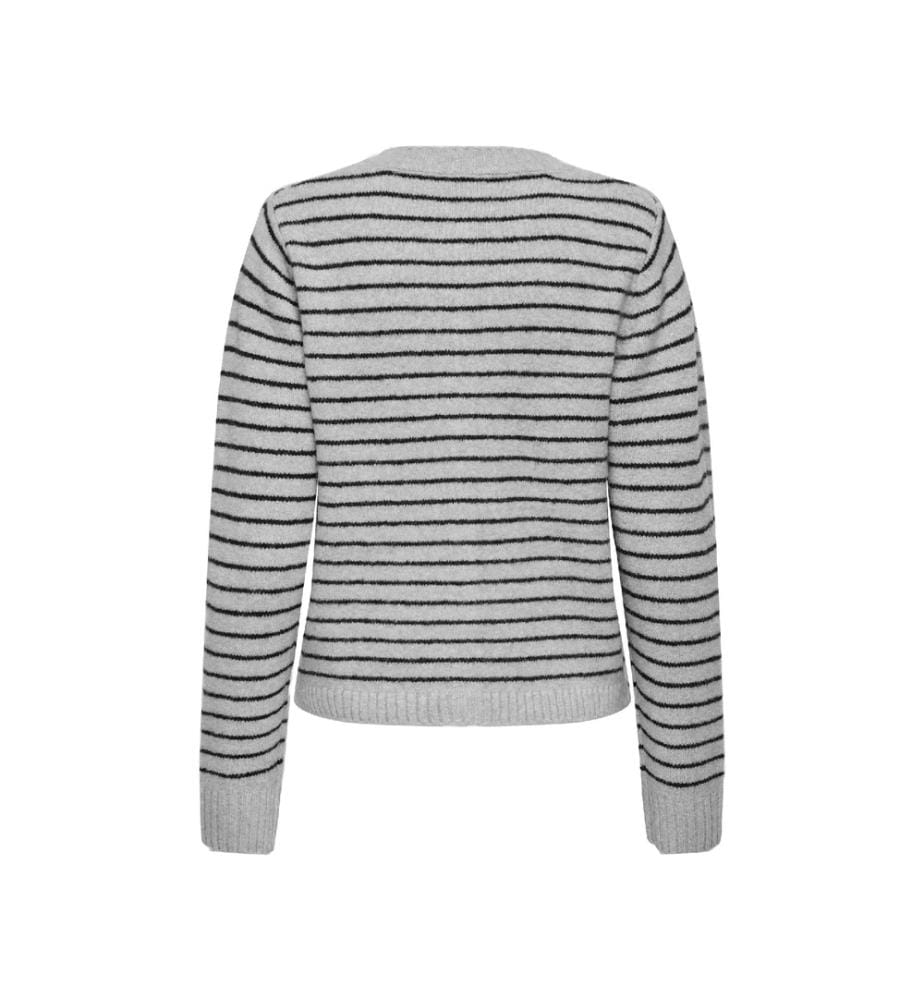 Strickjacke – hellgrau meliert