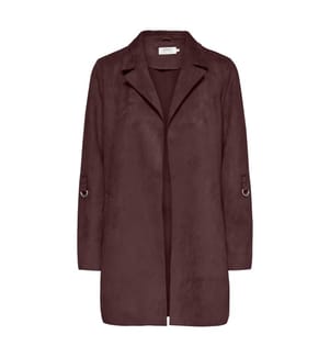 Jacke aus Kunstwildleder – Dunkles Schokoladenbraun