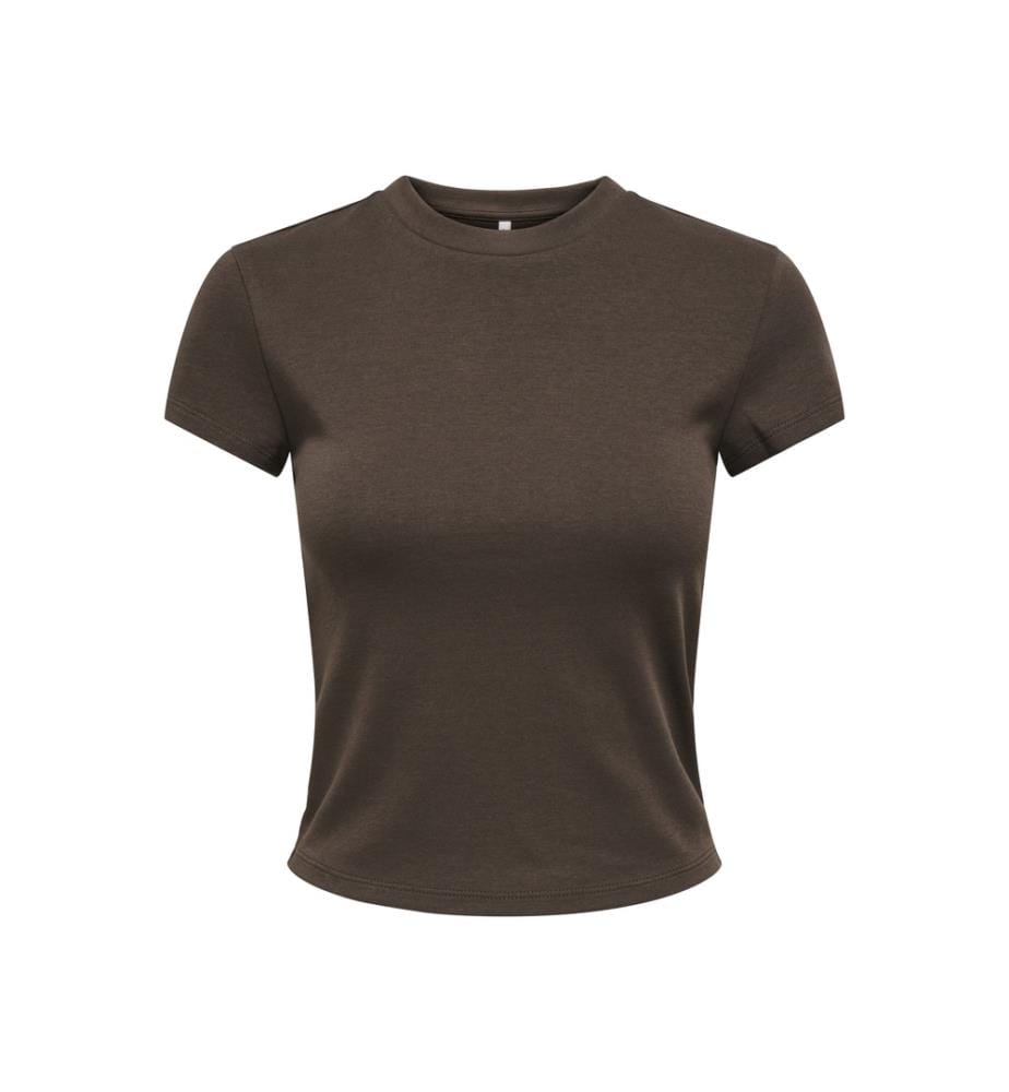 Superior T-Shirt mit kurzen Ärmeln und Rundhalsausschnitt – Pflanzenbraun
