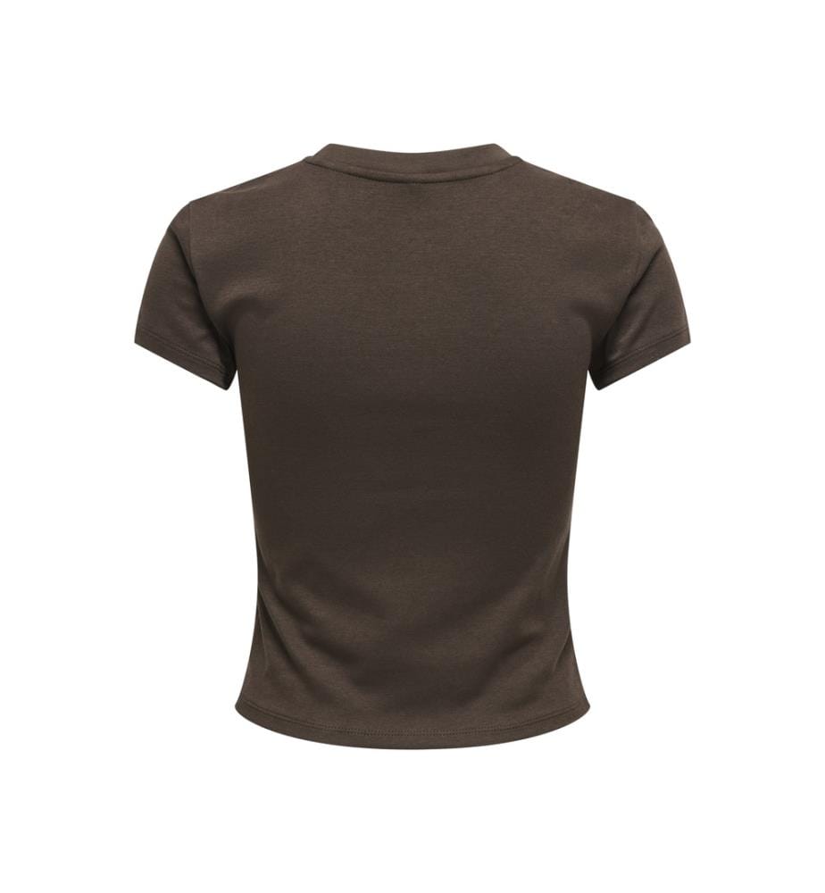 Superior T-Shirt mit kurzen Ärmeln und Rundhalsausschnitt – Pflanzenbraun