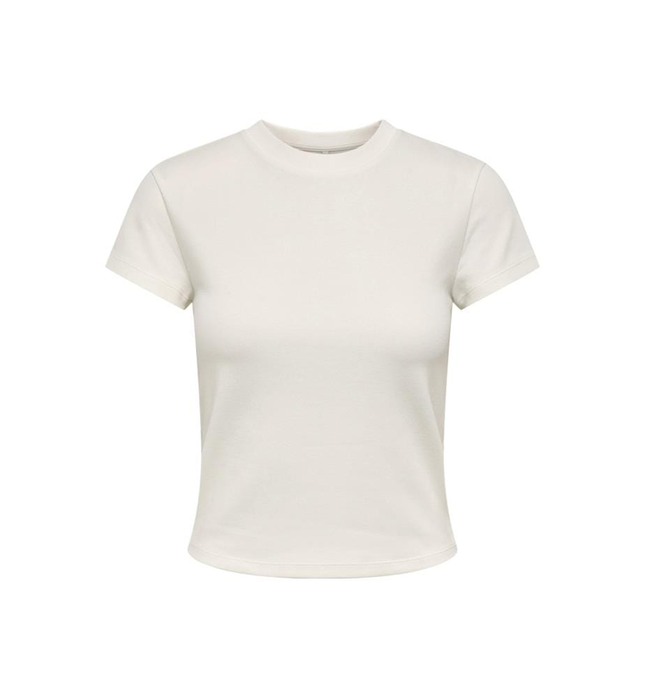 Superior T-Shirt mit kurzen Ärmeln und Rundhalsausschnitt – Weiss