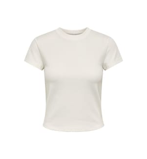 Superior T-Shirt mit kurzen Ärmeln und Rundhalsausschnitt – Weiss