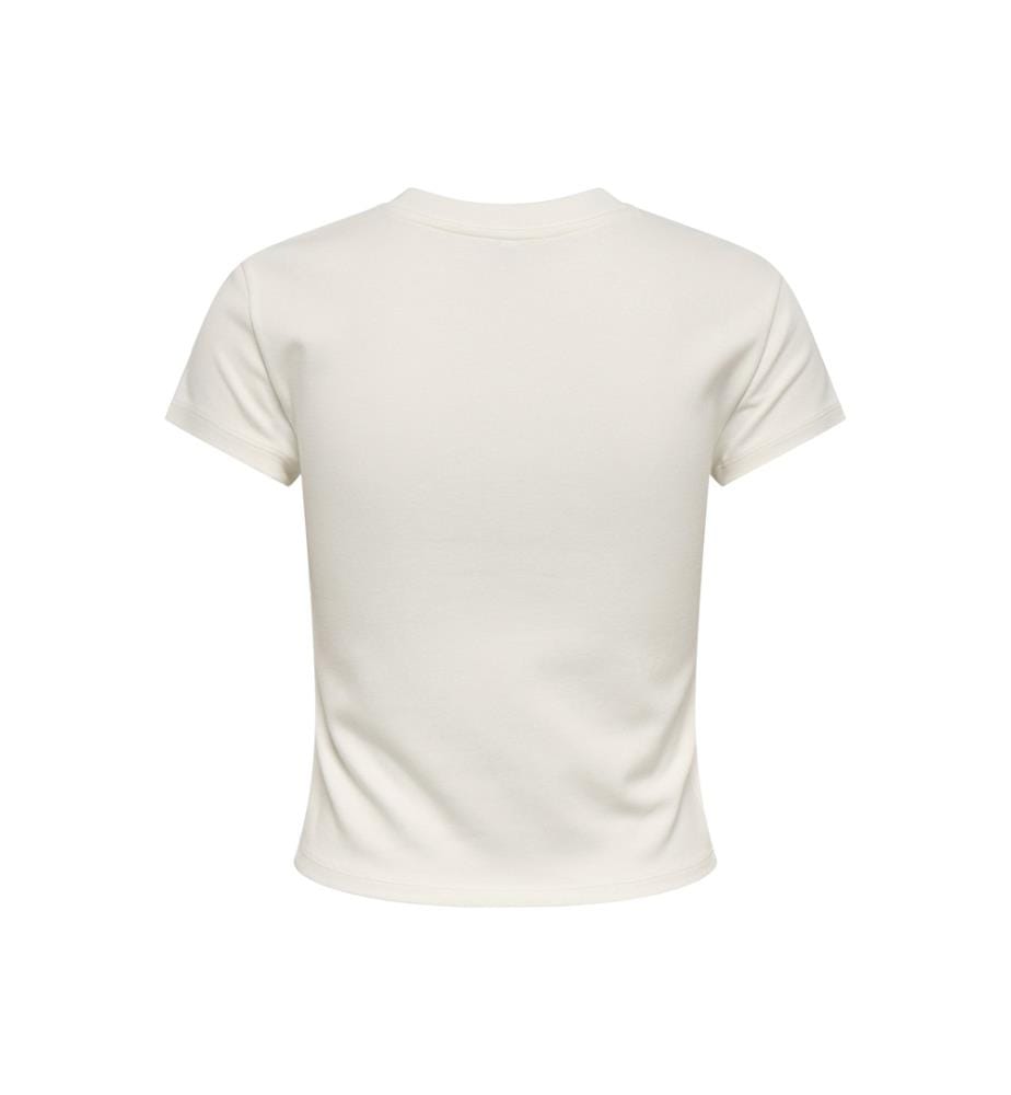Superior T-Shirt mit kurzen Ärmeln und Rundhalsausschnitt – Weiss