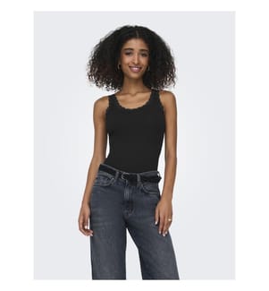Strick-Tanktop – Schwarz