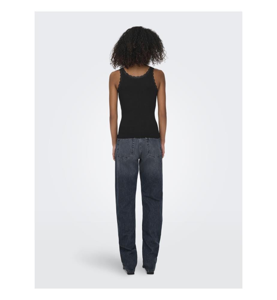Strick-Tanktop – Schwarz