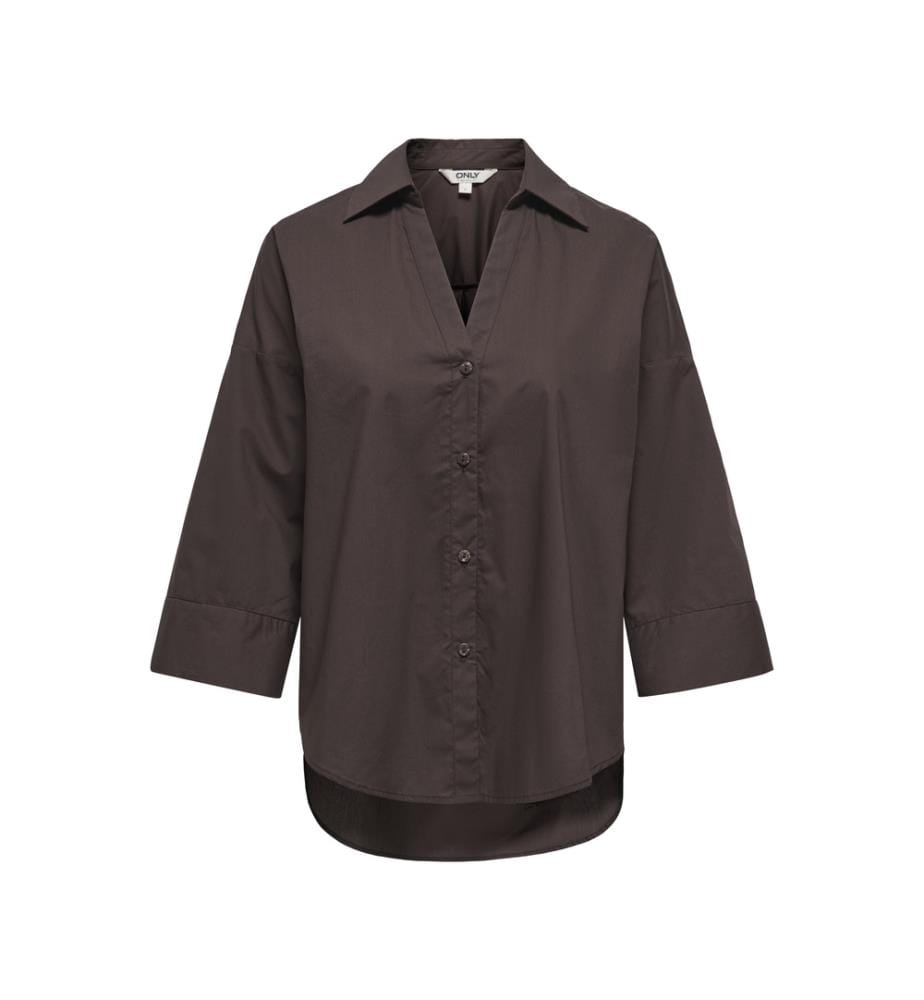 Chemise manches longues - Marron café