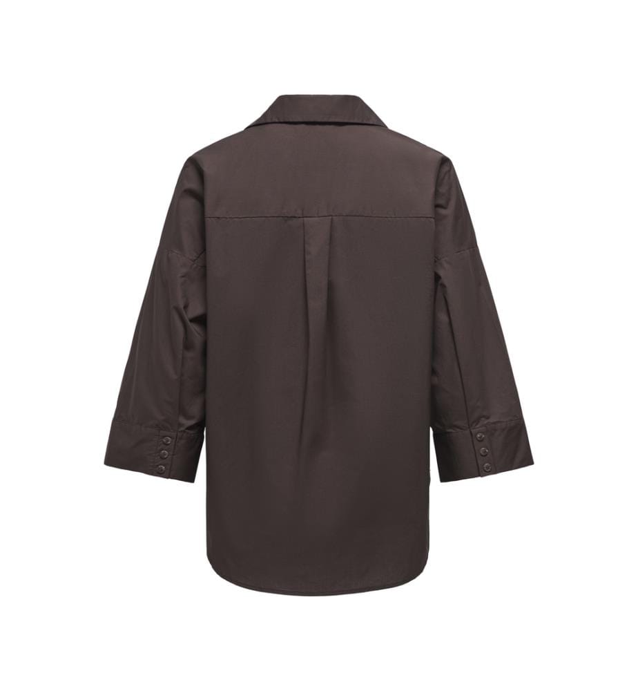 Chemise manches longues - Marron café