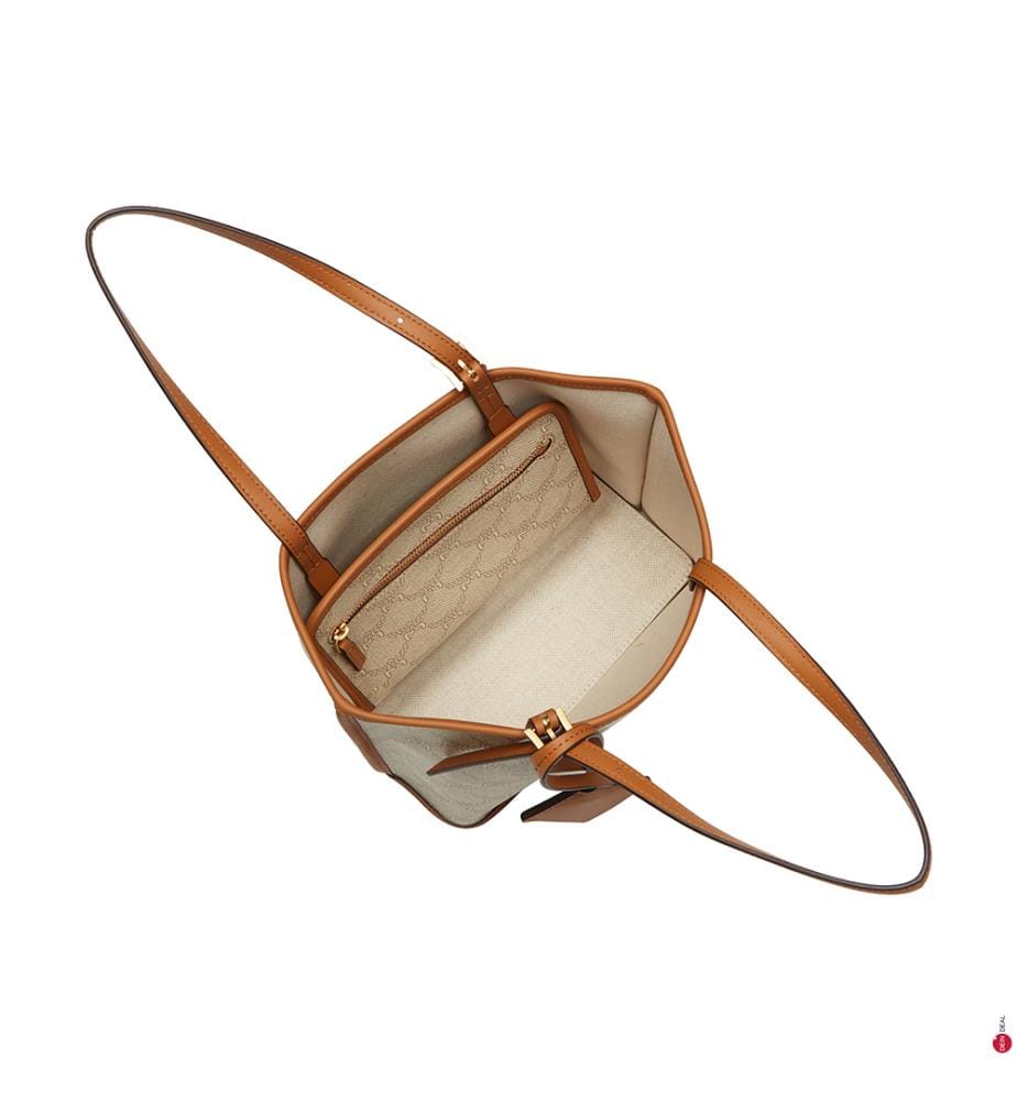 Shoppingtasche Himmel - Beige und Hellbraun
