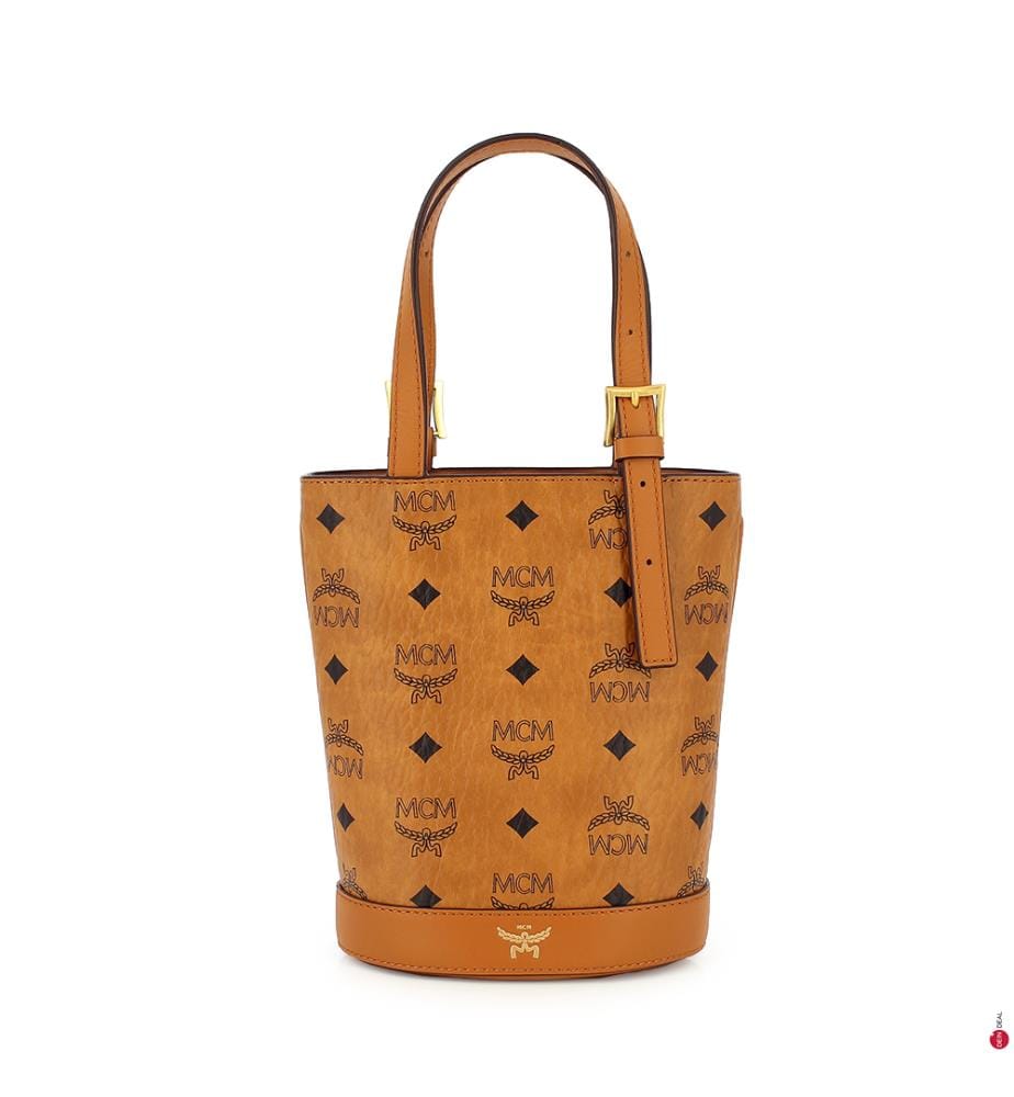 Borsa a Mano Mini Aren Printed Canvas - Marrone