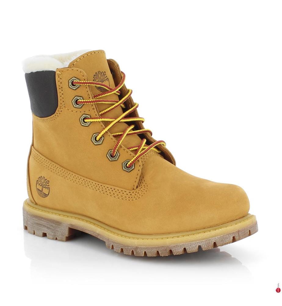 Bottines fourées en Cuir 6-Inch - Camel