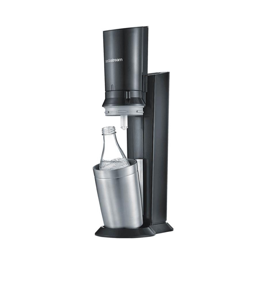 Carbonatore Crystal CQC e 1 Cilindro da 60 l, 1 Caraffa da 615 ml - Nero e Grigio