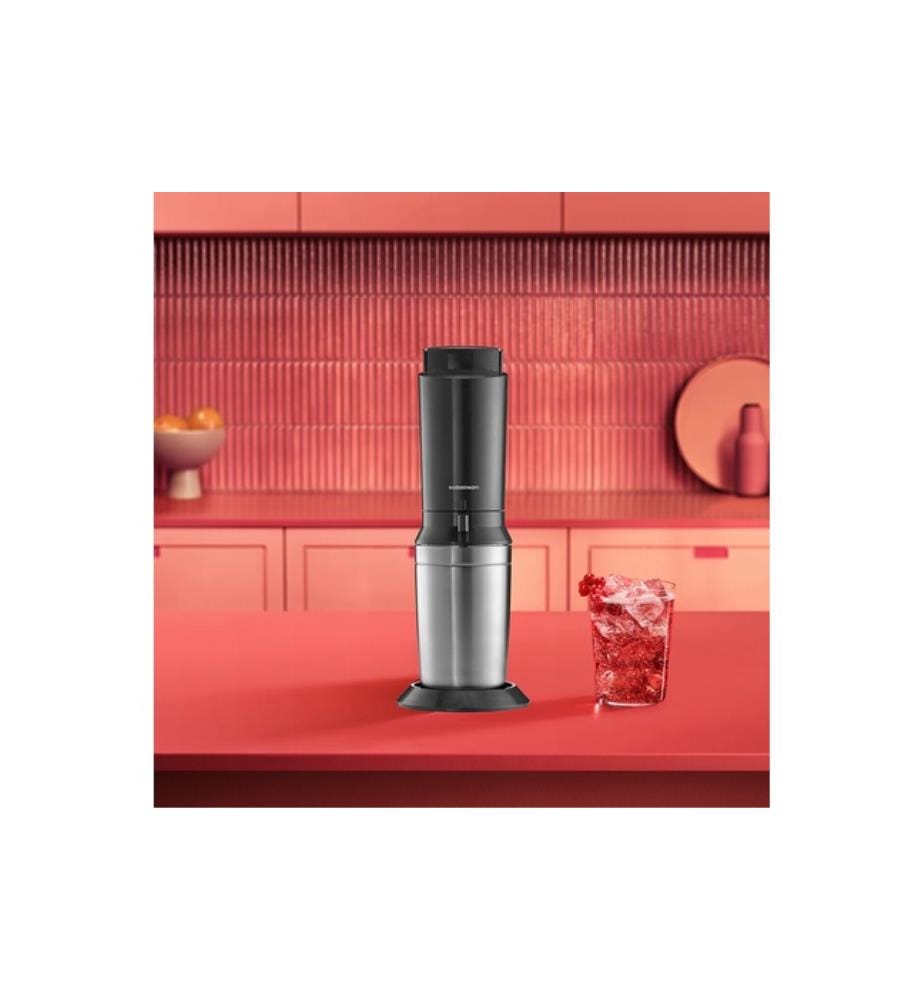 Mega Pack Crystal con 1 cilindro CQC da 60 litri e 3 caraffe in vetro da 70 ml + Drink Mix Lampone Zero - 440 ml