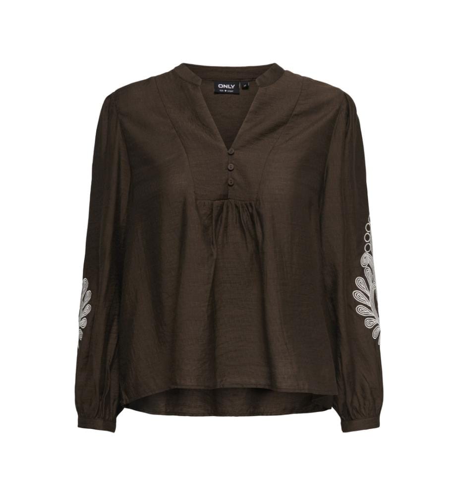 Kana 7/8 Top Wvn - Coffee-Bean-Emb