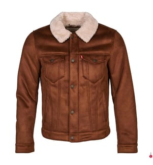 Giacca Faux-shearling Trucker - Marrone