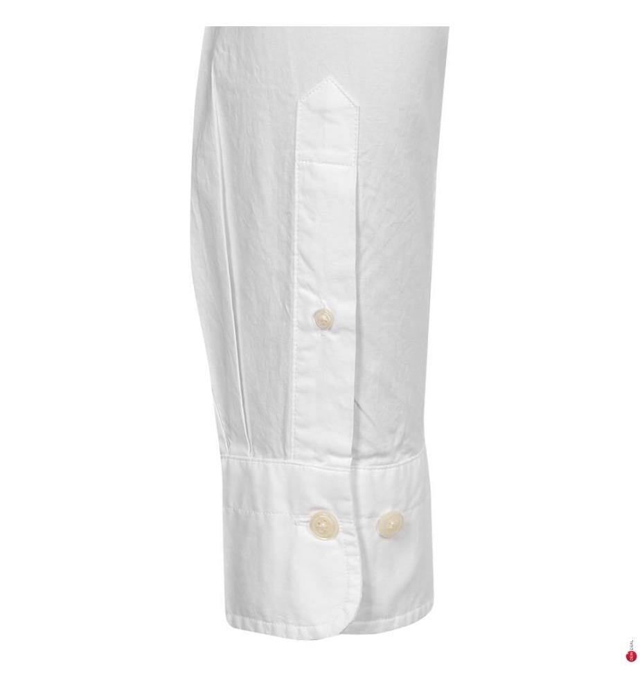 Poplin Regular Fit Hemd - Weiss