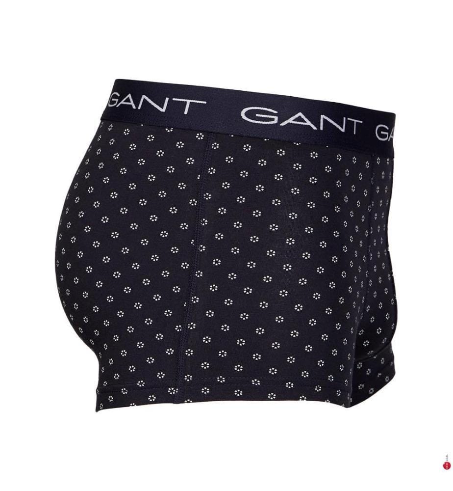 Set di 3 boxer con microstampa - Blu sera