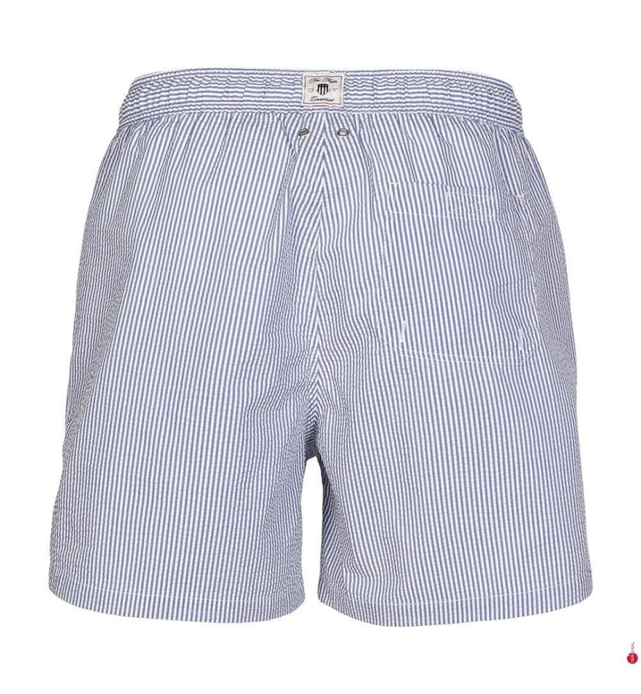 Seersucker Badeshorts - Reiches Blau