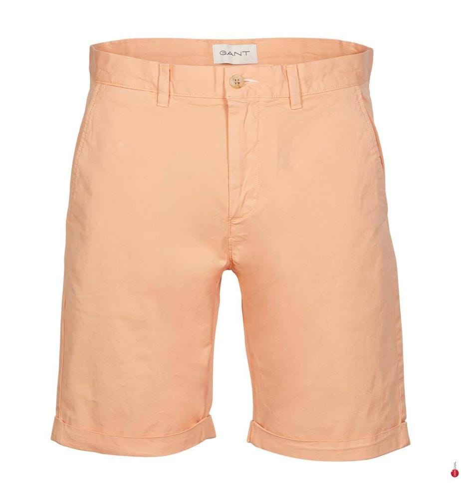 Sunfaded Regular Fit Chino Shorts - Peachy Orange
