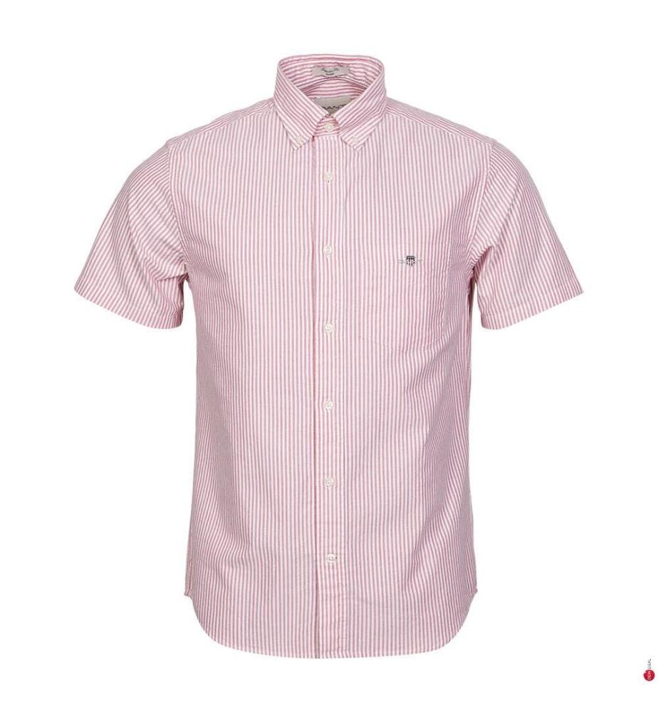 Oxford Classic Fit Streifenhemd - rubinrot