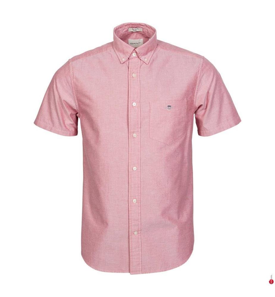Oxford Classic Fit Hemd - rubinrot