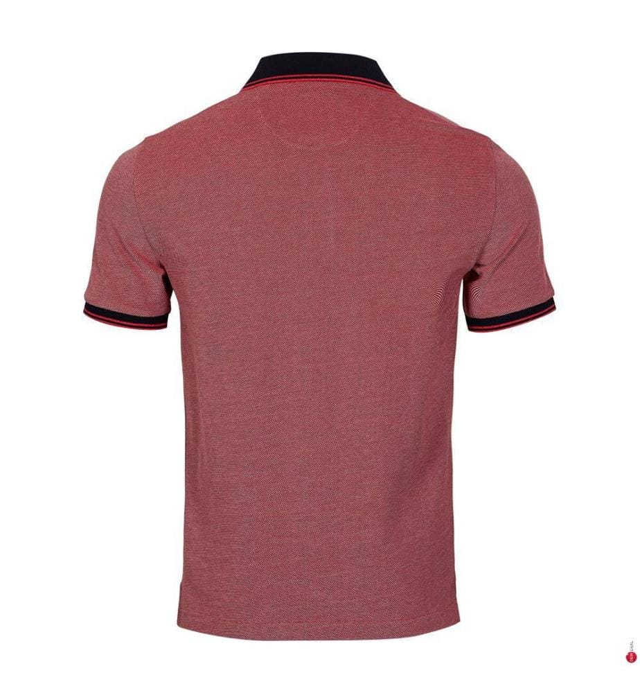 Polo en piqué Oxford - rouge rubis