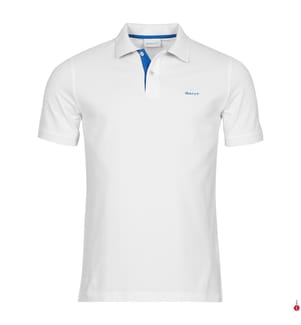 Polo Contrast Piqué Regular Fit - White