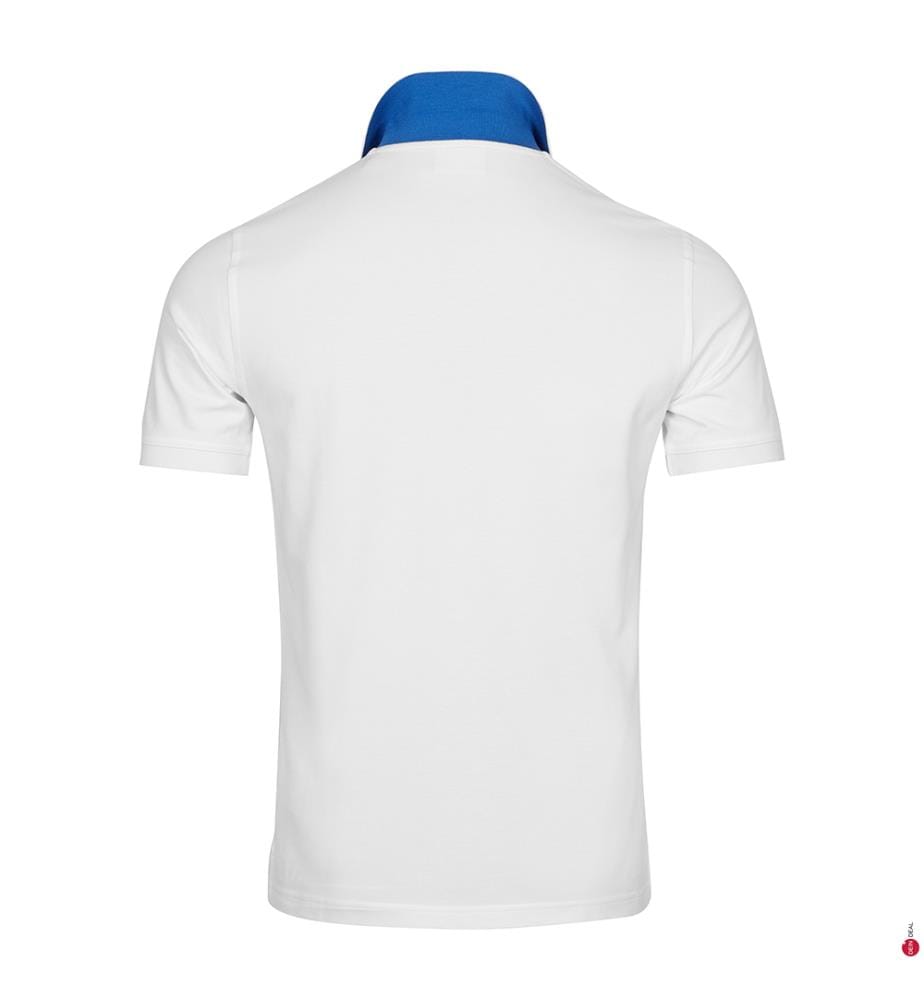Polo Contrast Piqué Regular Fit - White