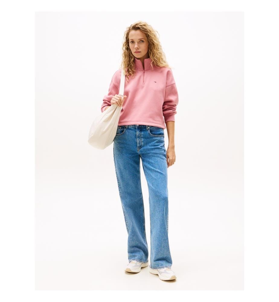 Pull zippé 1/4 cropped – Rose