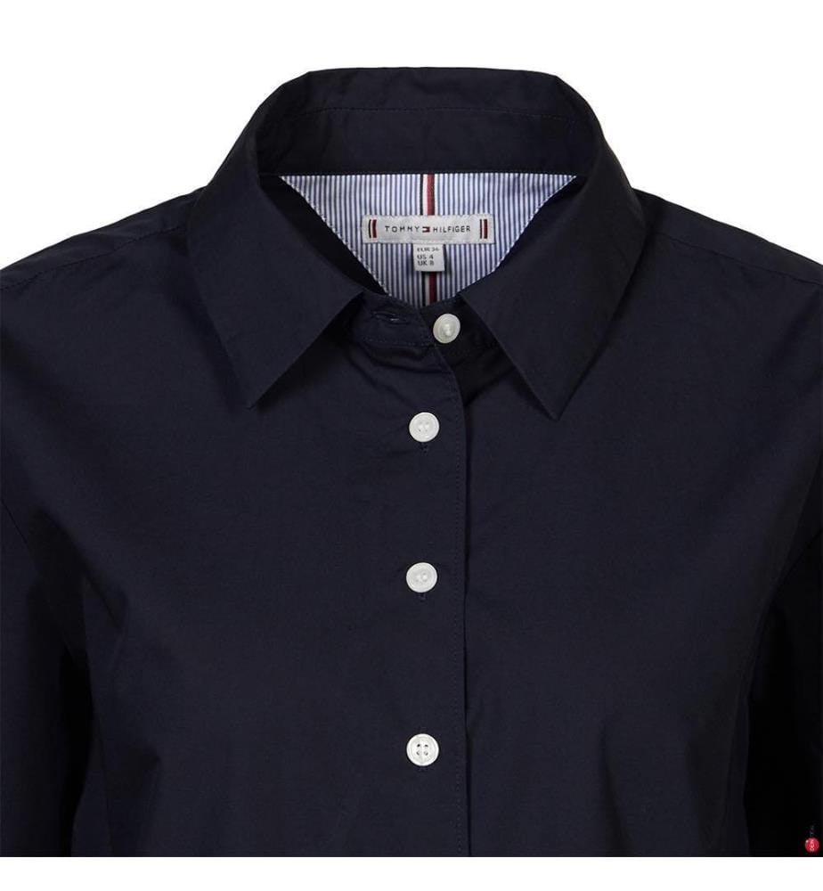 Camicia Easy Fit Solid - Blu Marino