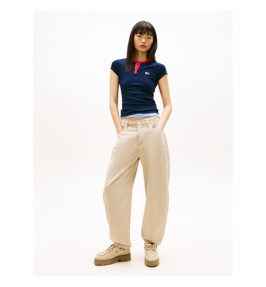 Slim Tommy Badge T-Shirt - Navy