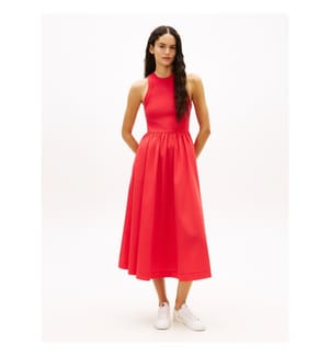 Robe Longue Slim - Rouge